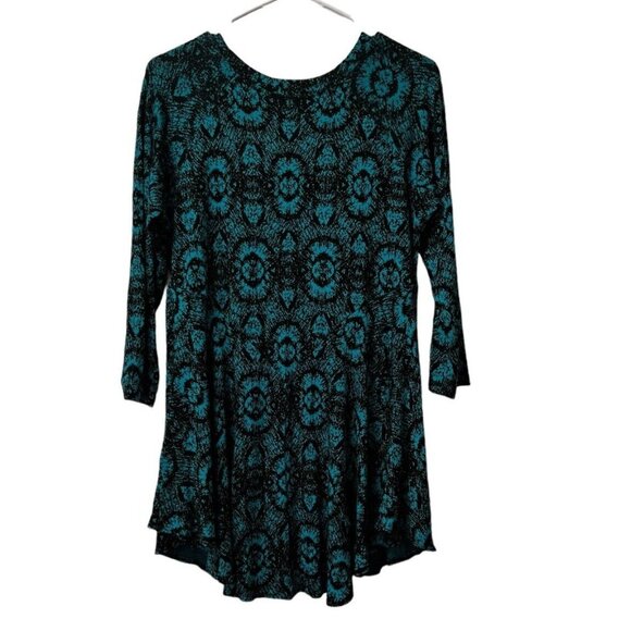 Tianello By Steve Barraza Sochie Tunic Blouse Medium USA MADE Modern Classic - Picture 2 of 9